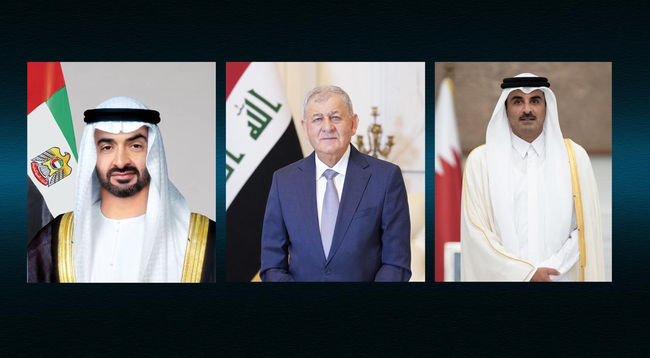 اتصال هاتفي بين رئيس الجمهورية ورئيس دولة الإمارات، وأمير دولة قطر لبحث مستجدات الأوضاع في المنطقة